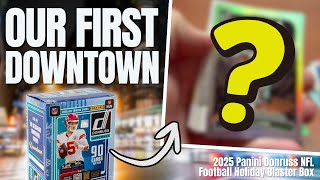 WE HIT OUR FIRST DOWNTOWN!!! 2025 Panini Donruss NFL Football Holiday Blaster Box Review 🎄🔥