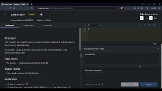 Lucky Seven Problem Code Luckyseven September Short Challenge