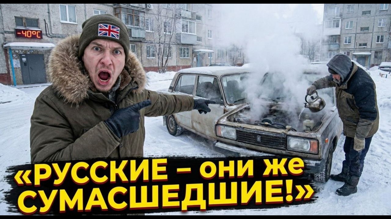 Британец увидел, как в РОССИИ заводят машину кипятком в -40, и вызвал экзорциста