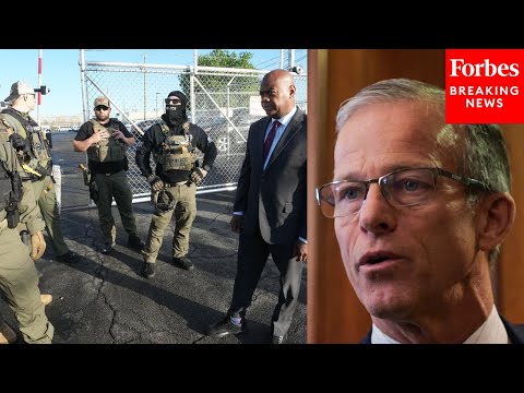 Discussion with John Thune on Democrats' Visit to Newark ICE Facility and Trump's Prescription Drug Plan