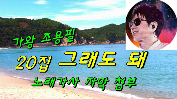 조용필 20집 타이틀곡  **그래도 돼**  노래가사첨부