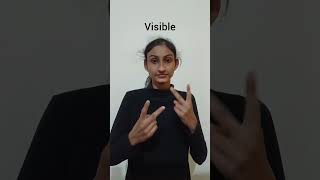 Visible #englishwords #indiasignlanguage #searchengineoptimization #visible