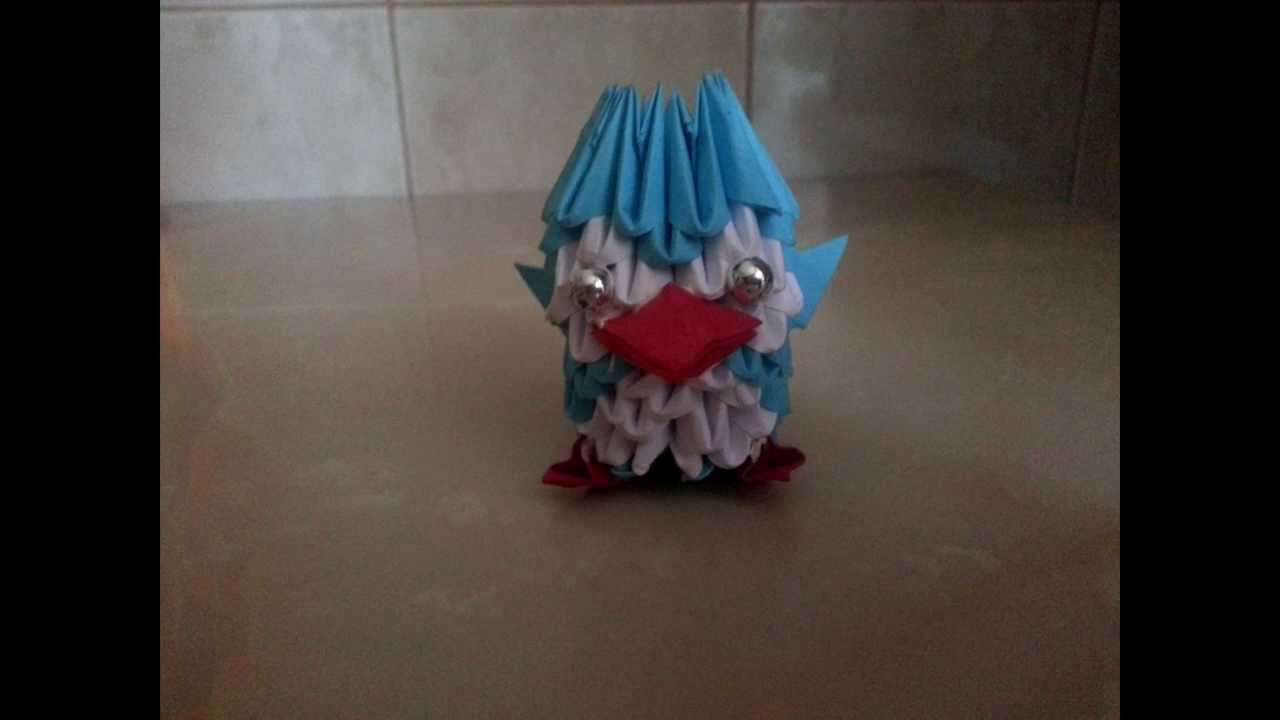 origami instructions Origami Penguin 3d in steps