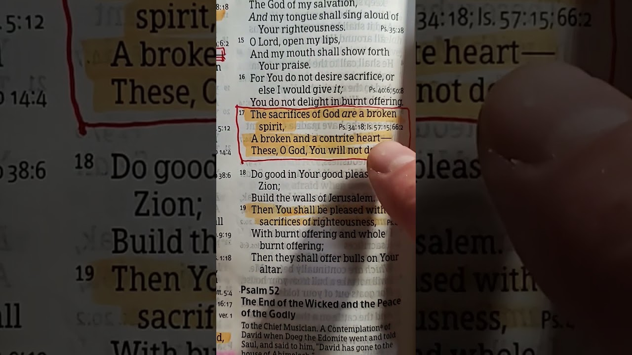 A broken and a contrite heart