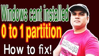How to solve Windows cant installed 0 to 1 partition in windows setup time? screenshot 5