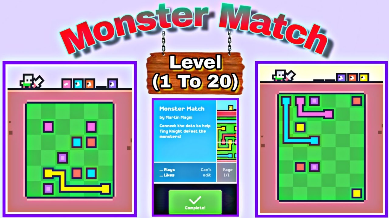 Математика плюс 19 уровень. Monster Match 20 левел. Monster Match Level 17. Fancade Monster Match уровень 17. Фанкад игра.