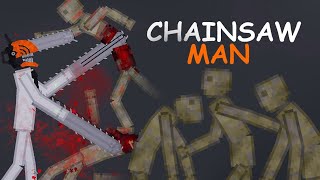 Chainsaw Man Vs Zombies In People Playground screenshot 2