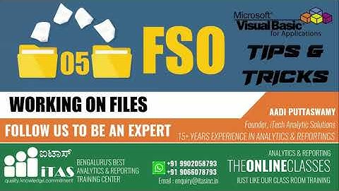 VBA TIPS AND TRICKS - ENGLISH | 05 FSO - WORKING ON FILES