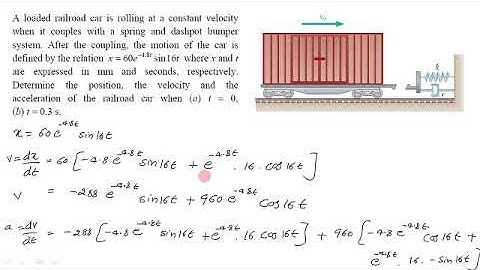 Engineering Mechanics - Kinematics  of Particles -Solved Example 4