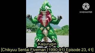 All Chikyuu Sentai Fiveman Monsters/Villains