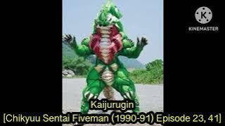All Chikyuu Sentai Fiveman Monsters/Villains