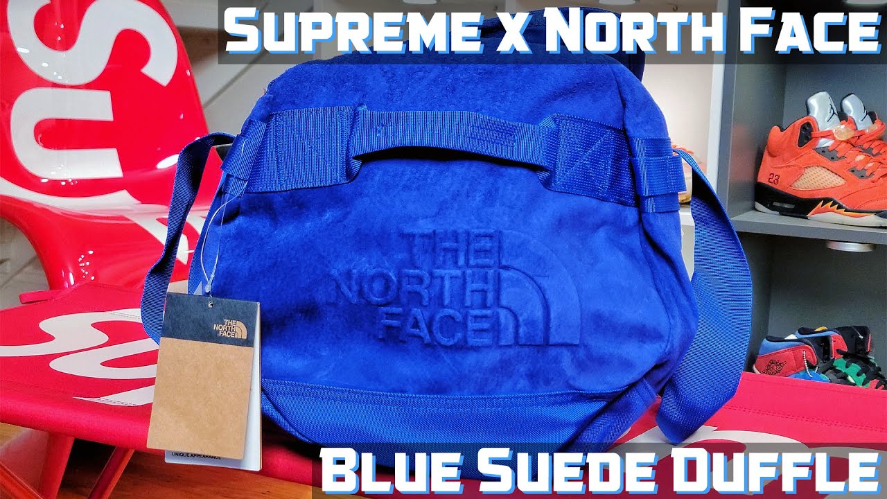 Supreme North Face BLUE SUEDE Base Camp Duffle Bag! WHY Does This EXIST?!?