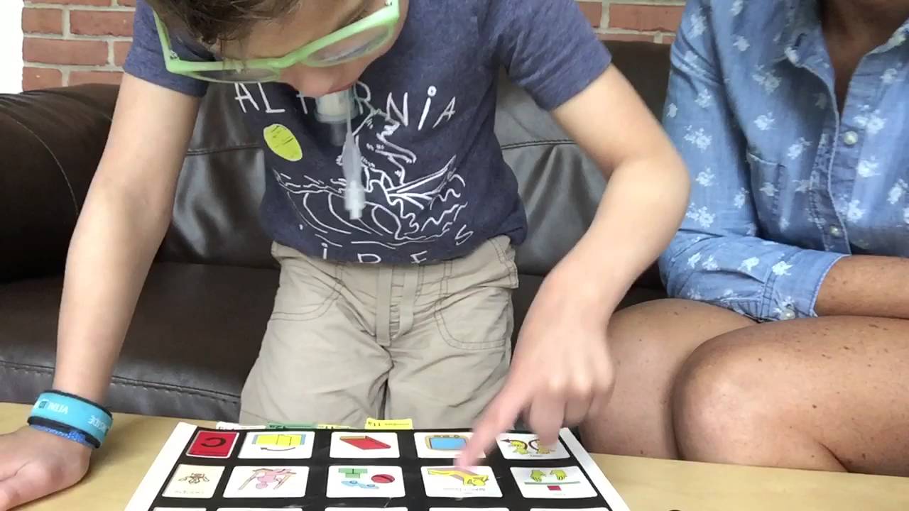 Jayden and mom talking using PODD