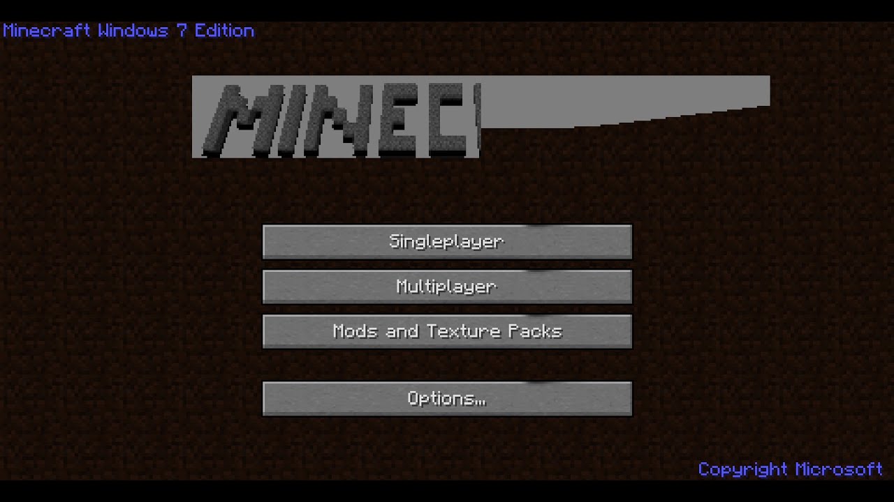 Minecraft Windows 7 Edition - YouTube