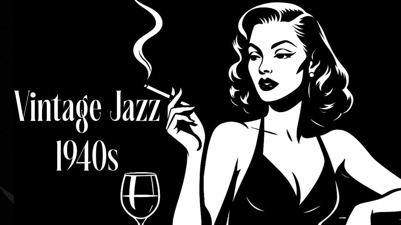 Jazz 1940s midnight bar where silence burns