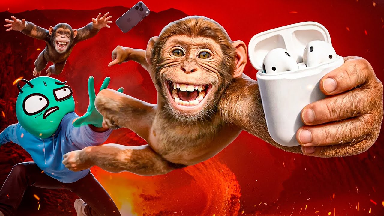 ВОРЫ ОБЕЗЬЯНЫ НА ВУЛКАНЕ (украли телефон и наушники - НЕ КЛИКБЕЙТ ИСТОРИИ)