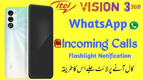 itel Vision 3 Call Flash Light | WhatsApp Notification Light in itel Vision 3