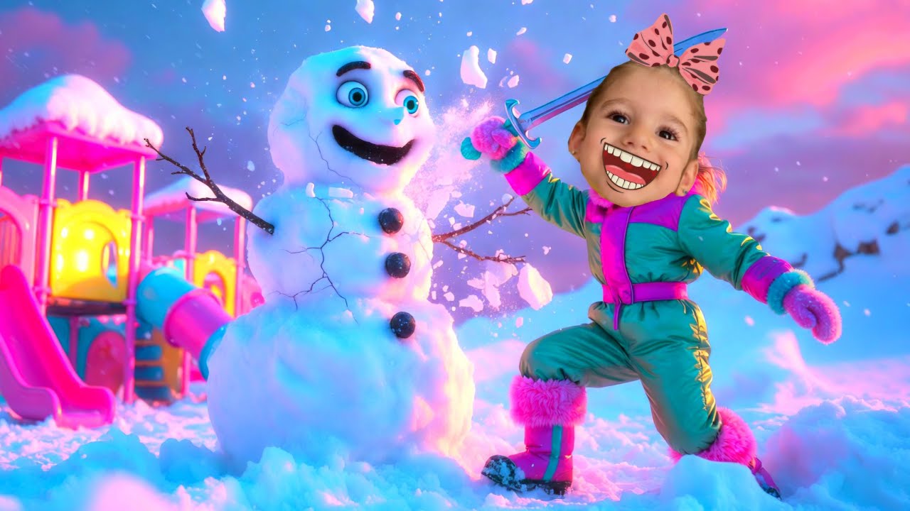 KARLAR ÜLKESİNDE OLAF ERİDİ‼️ EVA MİNİCİK KARDA OYUN OYNADI VE KAYDI‼️❄️