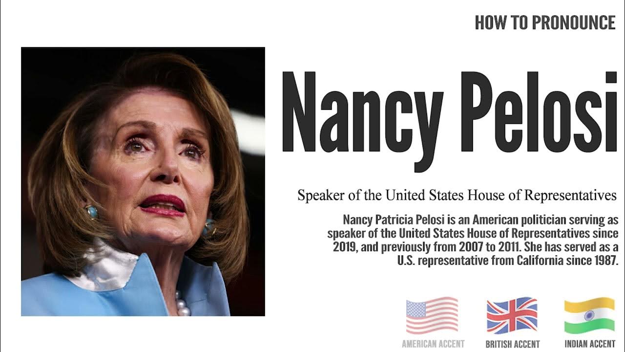 Nancy Pelosi Pronunciation | How to Pronounce (say) Nancy Pelosi CORRECTLY | Meaning Definition