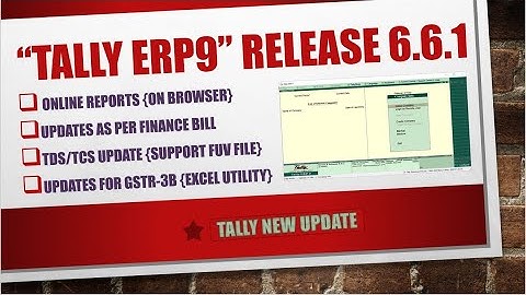 Tally ERP 9 Release 6.6.1 | New Tally Update | How to Update Tally Erp9 Latest Version ?