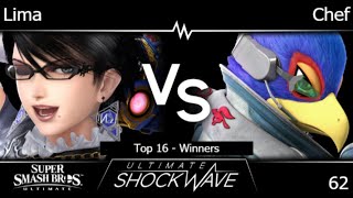 USW 62 - Lima (Bayonetta) vs GUMP | Chef (Falco) Top 16 - Winners - SSBU