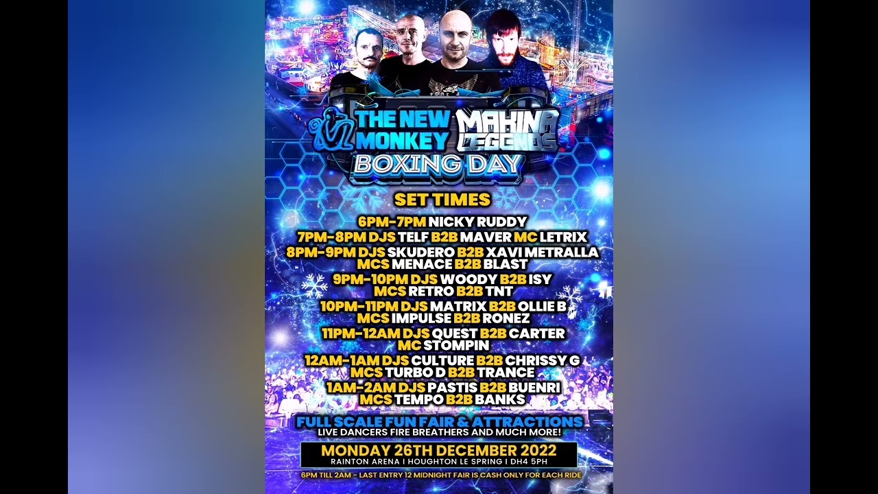 Joey Allan & MC Banks, Preview from latest set, 2022 December, Makina Mix England, Darlington