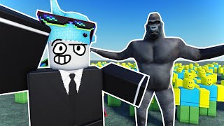 I Made 100 Players Vs 1 Gorilla In Roblox