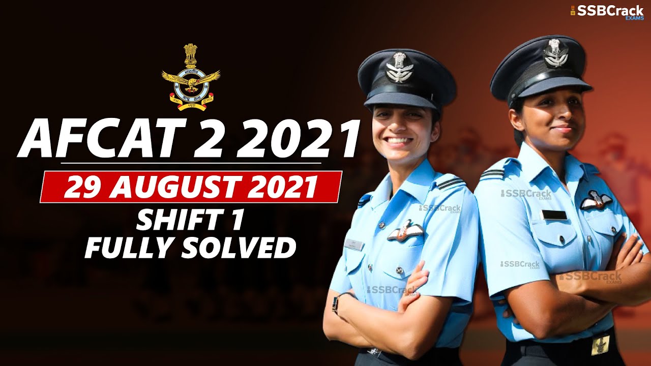 AFCAT 2 2021 Answer Keys 29 August 2021 - Shift 1 [Fully Solved]