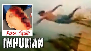Teen Splits Face in Half Jumping Off Cliff - FACE SPLIT 