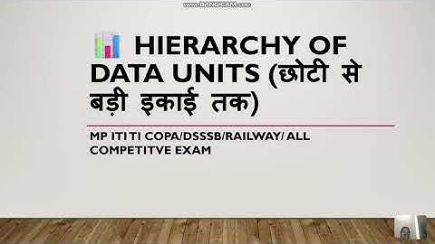 👉 Smallest Unit of Data in Computer | Bit and Byte Explained in Hindi | Computer Basics for Exam