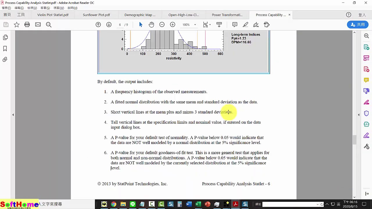226 Process Capability Statlet 製程能力 - YouTube