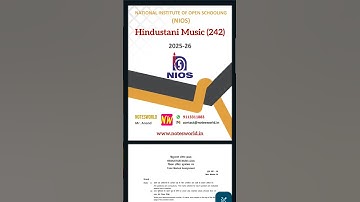 NIOS Hindustani Music (242) Solved TMA English Medium 2025-26 #nios #niostma #niostma2026 #solvedtma