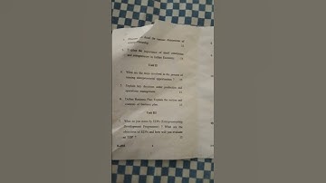 #CDLU University #Entrepreneurship development question paper for Bachelor of commerce of 6th sem.