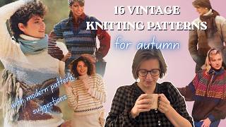Autumn knitting patterns you haven't seen before - cozy retro / vintage knits from the '80s
