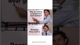why do python programmers wear glasses? #shorts #youtubeshort