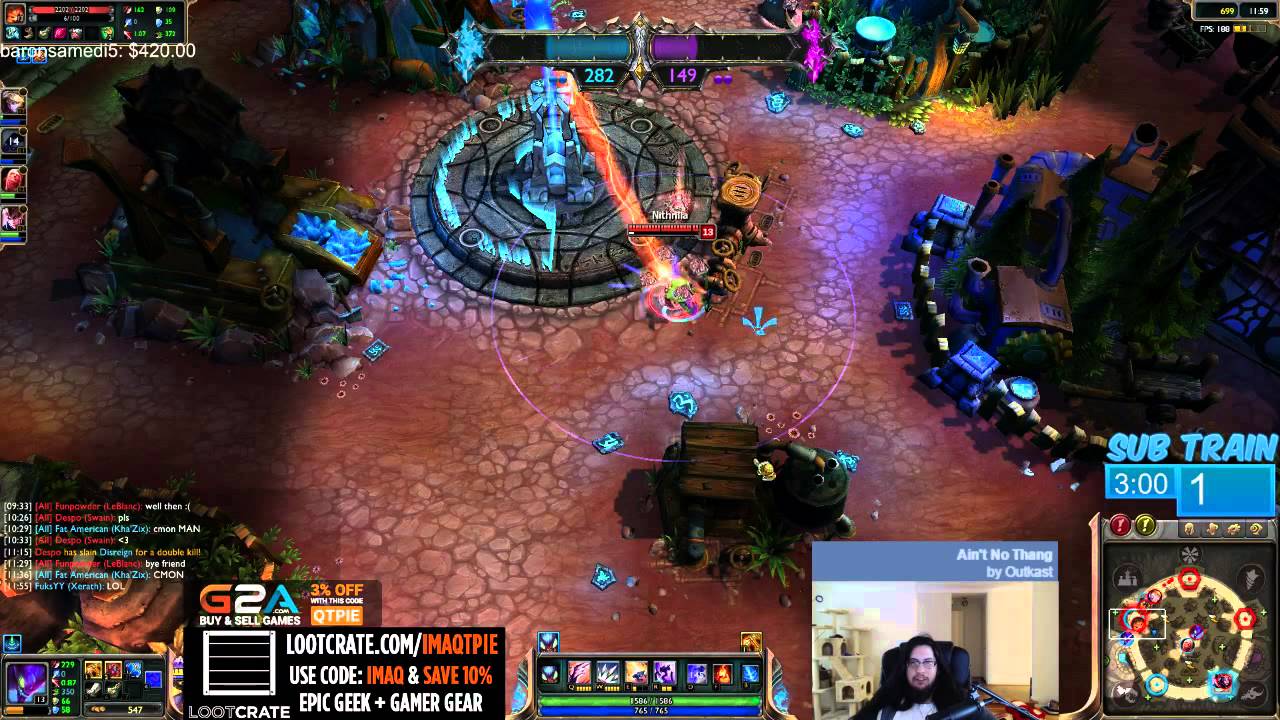 Imaqtpie plays KhaZix on Dominion with Viewers - Game 1 - League of Legends Full Game