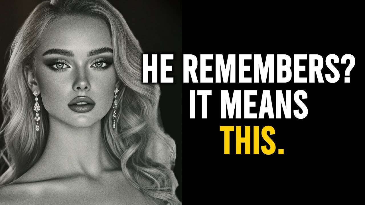 Psychology Confirms: If he remembers tiny details consistently... it means