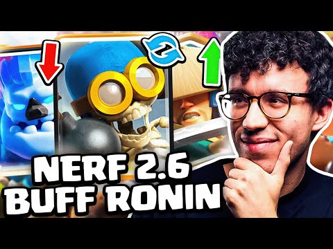 BIG NERF 2.6 AND RONIN BUFF...FINAL BALANCE UPDATES SEPTEMBER - CLASH ROYALE ITA