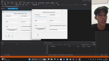 Tugas video pemrograman visual membuat form registrasi divisual studio 2013