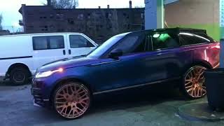Athlete Statistics 2018 Range Rover Velar on 26 inch Forgiatos