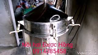 Nồi hơi nấu rượu đa năng lõi inox 40kg gạo lắp tại nhà Bác Tuệ ở Nam Định
