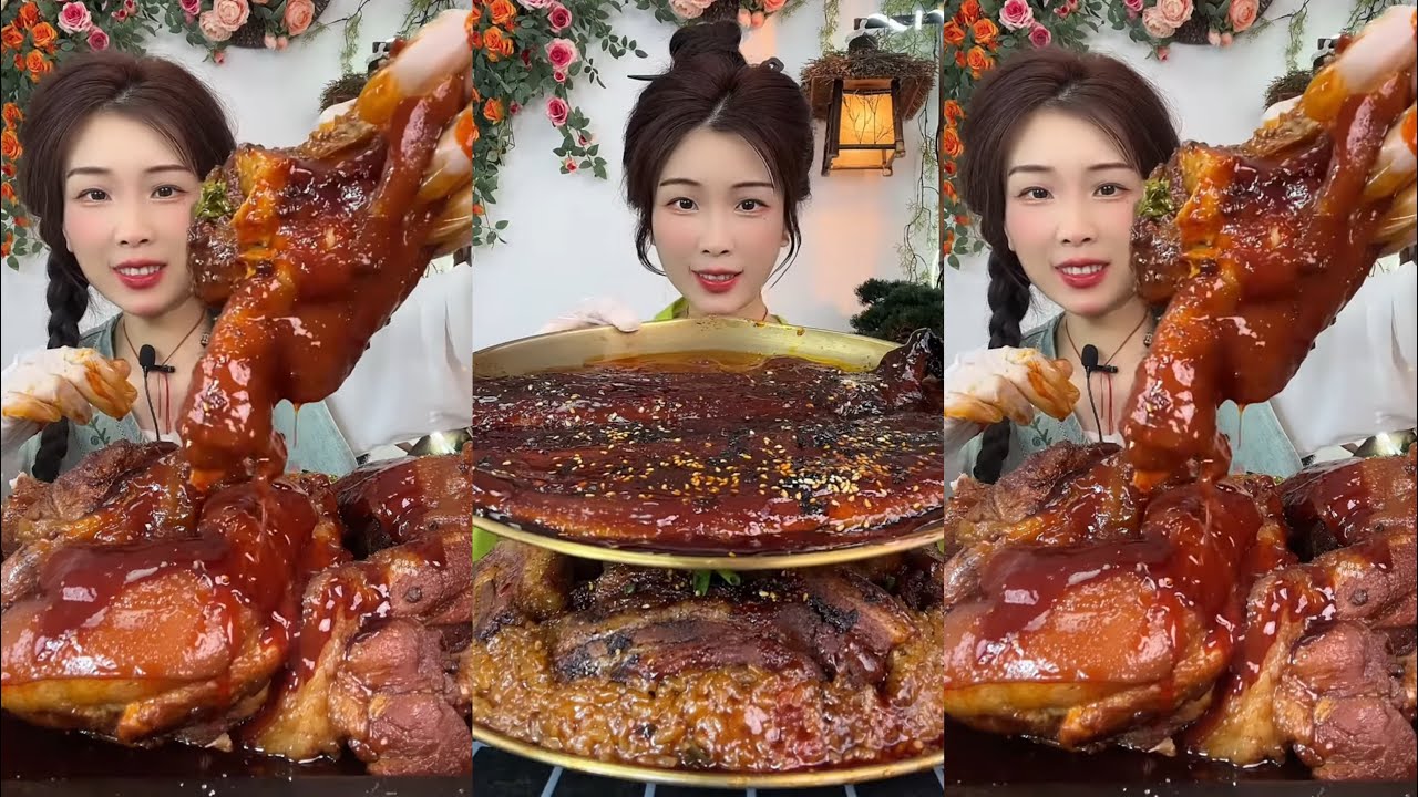 【ASMR】【MUKBANG】 DELICIOUS PORK BELLY 東坡肉 | EATING FOOD SHOW | CHINESE MUKBANG | 食べ | 吃播 LOVE EAT