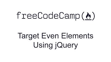 Target Even Elements Using jQuery - jQuery - Free Code Camp