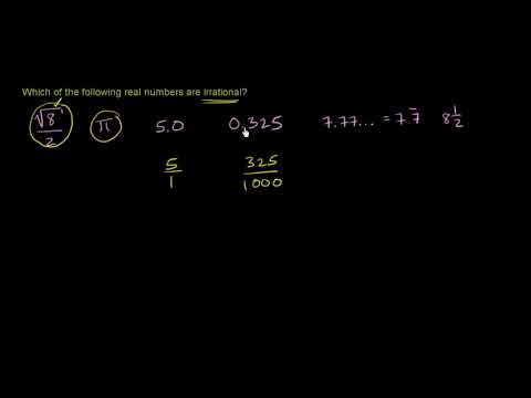 Riconoscere i numeri razionali e irrazionali (esempi) | Algebra I | Khan Academy