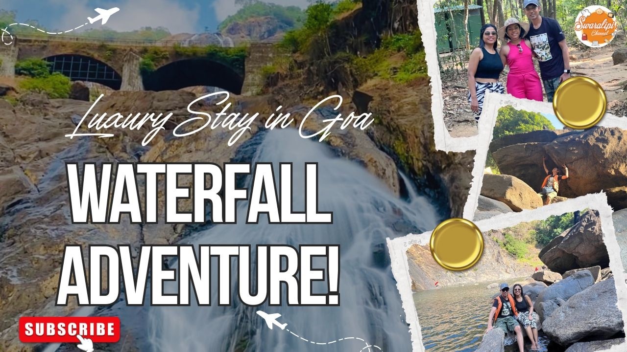 Dudhsagar Waterfall View 🌊 | Candolim Beach Nightlife | Resort Room Tour Goa Travel Vlog