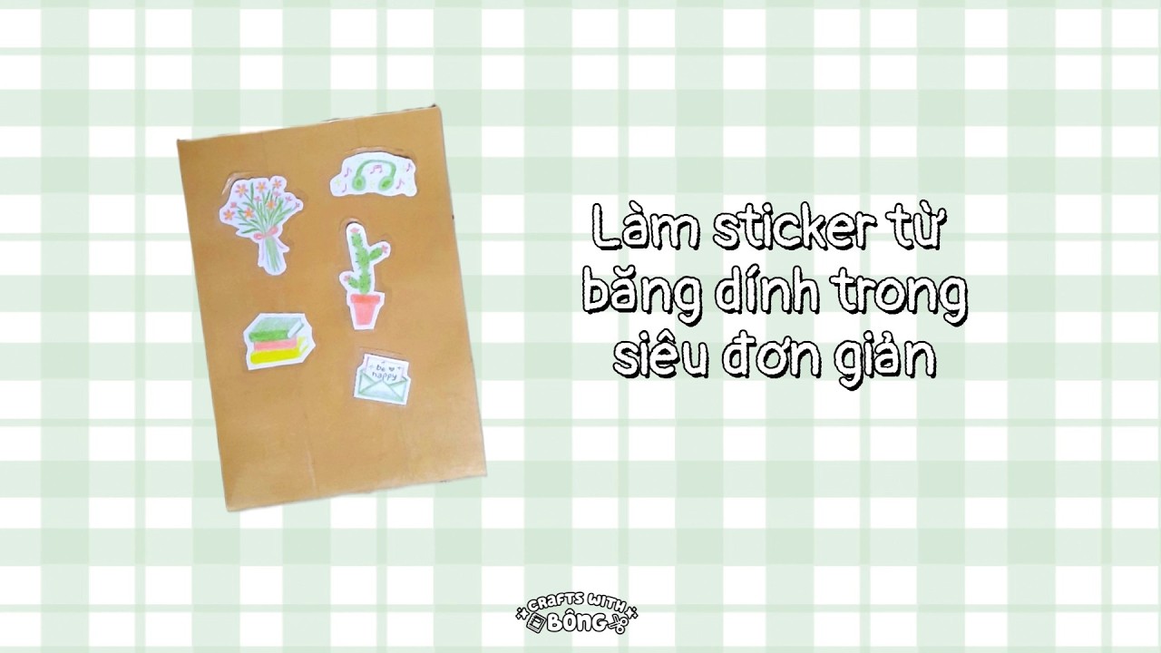 Làm sticker từ băng dính trong siêu đơn giản | Super Easy DIY Stickers Using Clear Tape