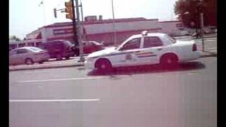 Police car with Federal Signal Smart Siren