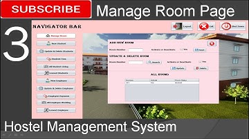 3. Hostel Management System in java - Manage Room Page (JFrame, Mysql Database, Netbeans IDE)