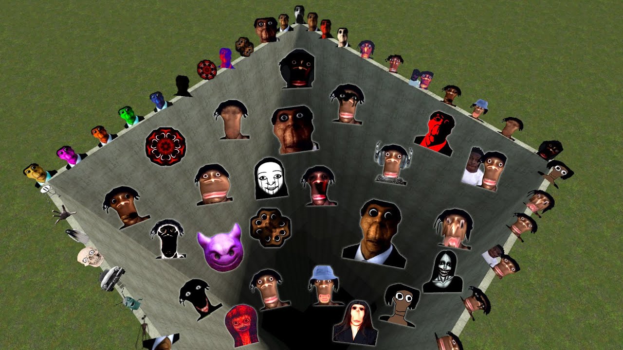 OBUNGA NEXTBOTS FAMILY, JUANDALE PRINGLE FAMILY & NICO'S NEXTBOTS FAMILY Chase me in Garry's Mod