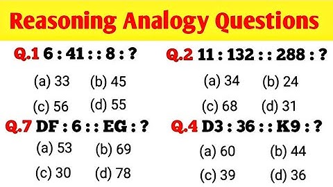 Reasoning Analogy Questions || Reasoning Practice Set ||  Analogy Previous year question tricks 